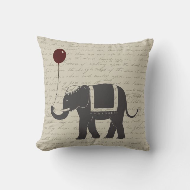 Elephant met ballon kussen (Voorkant)