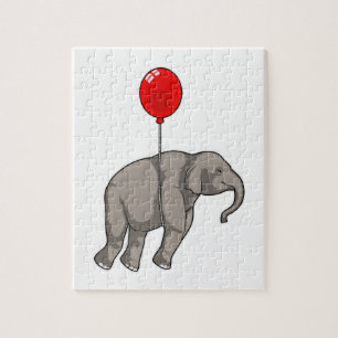 Elephant met ballon legpuzzel