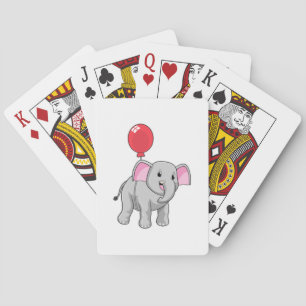 Elephant met ballon pokerkaarten