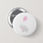 Elephant met ballon ronde button 5,7 cm (Voorkant /achterkant)