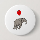 Elephant met ballon ronde button 7,6 cm (Voorkant)
