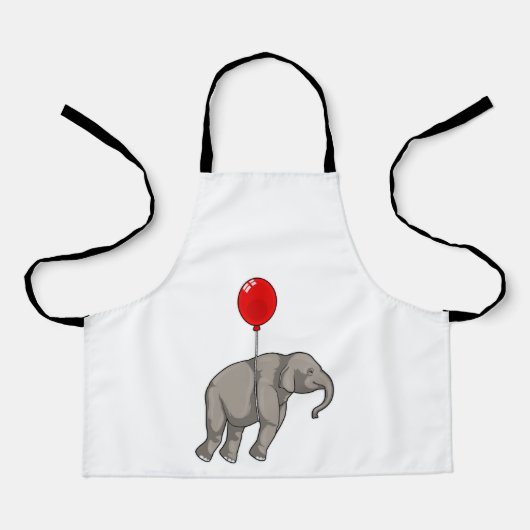 Elephant met ballon schort (Voorkant)