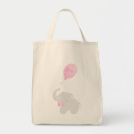 Elephant met ballon tote bag