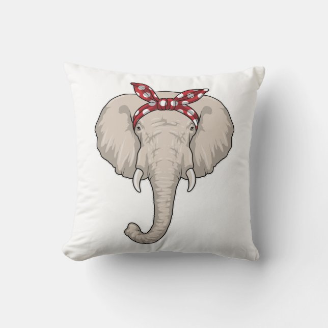 Elephant met Bandana Kussen (Voorkant)