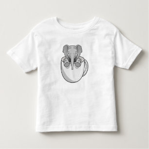 Elephant met Cup Kinder Shirts
