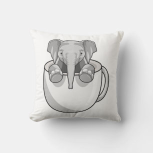 Elephant met Cup Kussen