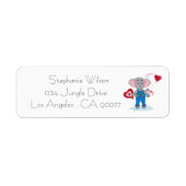 Elephant met de Etiketten van het Adres van het Ad (Voorkant)