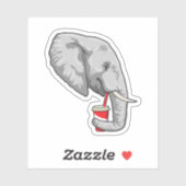 Elephant met Drink Sticker (Vel)