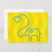 ELEPHANT met hart Briefkaart (Voorkant / Achterkant)