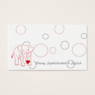 Elephant met hart visitekaartjes