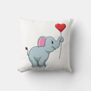 Elephant met hartballon kussen