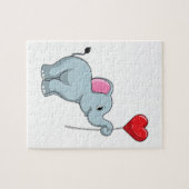 Elephant met hartballon legpuzzel (Horizontaal)