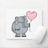 Elephant met hartballon muismat (Met muis)