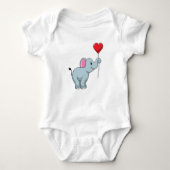 Elephant met hartballon romper (Voorkant)