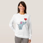 Elephant met hartballon t-shirt (Voorkant volledig)