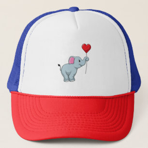 Elephant met hartballon trucker pet