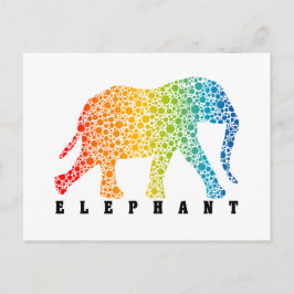 Elephant met kleuren briefkaart