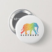 Elephant met kleuren ronde button 5,7 cm (Voorkant /achterkant)