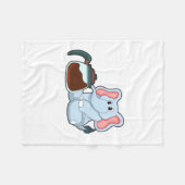 Elephant met koffie fleece deken (Voorkant (Horizontaal))