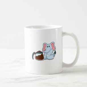 Elephant met koffie koffiemok