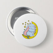 Elephant met maan en sterren ronde button 7,6 cm (Voorkant /achterkant)