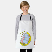 Elephant met maan en sterren schort (Gedragen)