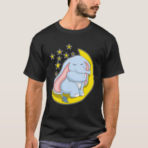 Elephant met maan en sterren t-shirt