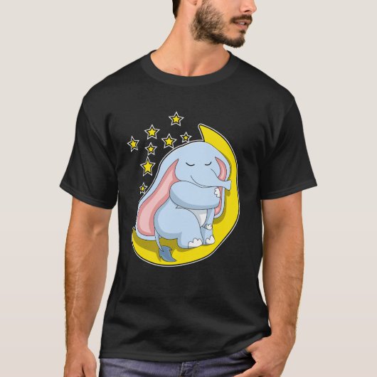 Elephant met maan en sterren t-shirt (Voorkant)