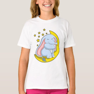 Elephant met maan en sterren t-shirt