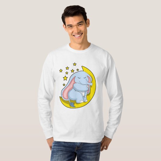 Elephant met maan en sterren t-shirt (Voorkant volledig)