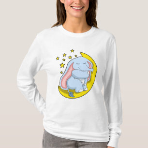 Elephant met maan en sterren t-shirt