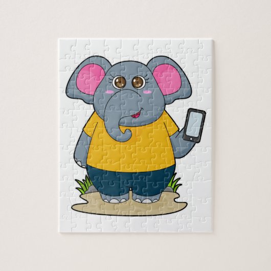 Elephant met Mobile Legpuzzel (Verticaal)