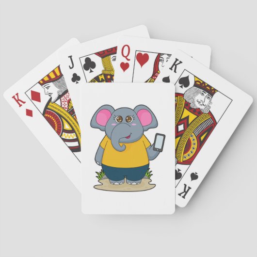Elephant met Mobile Pokerkaarten (Achterkant)