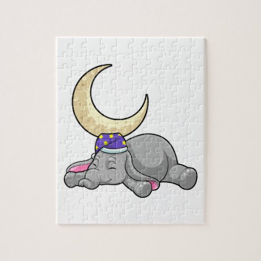Elephant met Moon Legpuzzel (Verticaal)