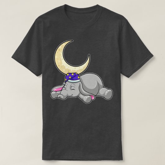 Elephant met Moon T-shirt (Design voorkant)