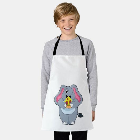 Elephant met Pizza Schort (Gedragen)