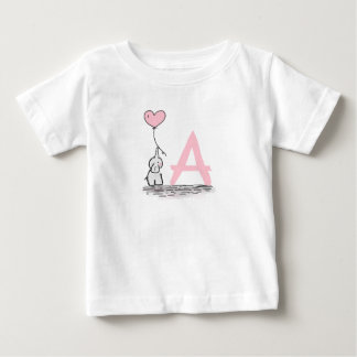Elephant met roze hartballonmonogram