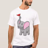 Elephant met vlag t-shirt (Voorkant)