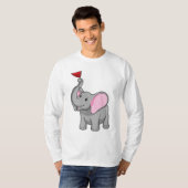 Elephant met vlag t-shirt (Voorkant volledig)