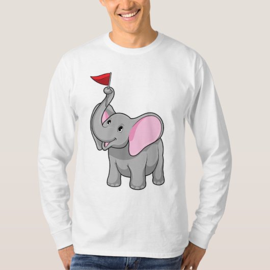Elephant met vlag t-shirt (Voorkant)