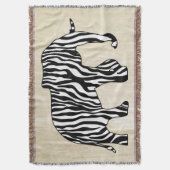Elephant met Zebra Stripes en uw ideeën Deken (Voorkant Verticaal)