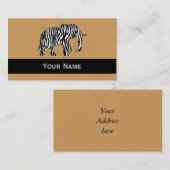 Elephant met Zebra Stripes en uw ideeën Visitekaartje (Voorkant / Achterkant)