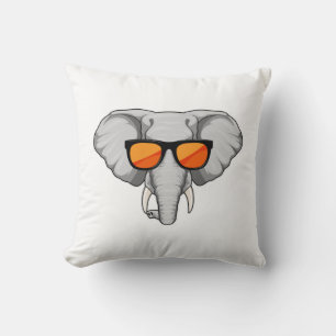 Elephant met zonnebril kussen