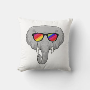 Elephant met zonnebril kussen