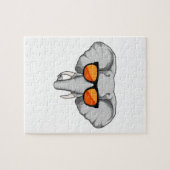 Elephant met zonnebril legpuzzel (Horizontaal)