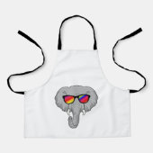 Elephant met zonnebril schort (Voorkant)