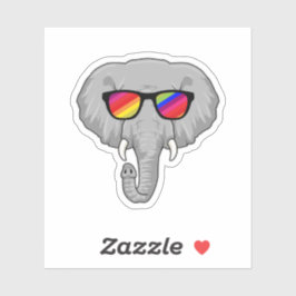 Elephant met zonnebril sticker