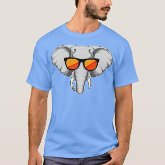 Elephant met zonnebril t-shirt