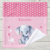 Éléphant mignon ajouter nom pois étoiles rose