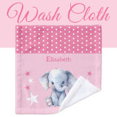 Éléphant mignon ajouter nom pois étoiles rose